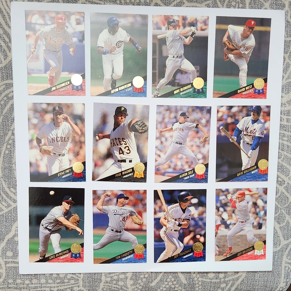 1993 Leaf Inc THE LEAF SET 1993 093 Baseball Cards Lot Excellent Condition